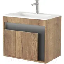 Дабер Тумба под умывальник 016 WeltWasser Deilbach 7517-60 Т16.6W.0.22_light (с подсветкой, дуб галифакс/серый)