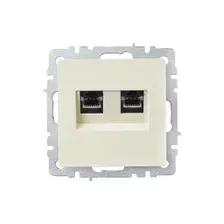 Розетка компьютерная IEK Brite BR-K20-2-K10