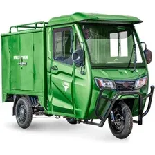 Грузовой электроскутер Rutrike Карго Кабина Дуал (зеленый)
