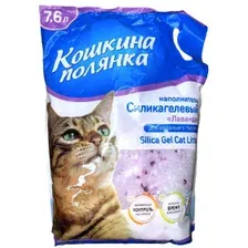 Наполнитель силикагелевый "Кошкина Полянка" с ароматом лаванды 7,6л