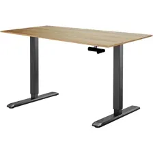 Стол Механический подъемный стол Kingstyle Manual N02-22R Black, дуб натуральный
