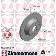 Тормозной диск ZIMMERMANN 100.3328.20 полный , задняя ось