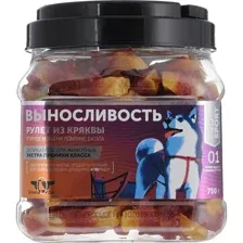 Лакомство для собак GreenQZin Выносливость, Рулет из кряквы, 750 г