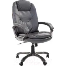 Кресло офисное CHAIRMAN 668 (экокожа, серый)