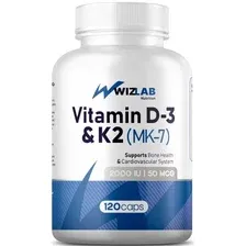 Витамины, минералы WizLab Nutrition Vitamin D-3 & K2 (MK-7)