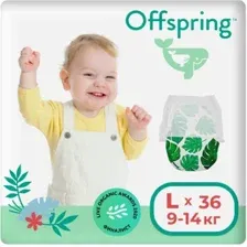 Трусики-подгузники Offspring L 9-14кг Тропики (36 шт)