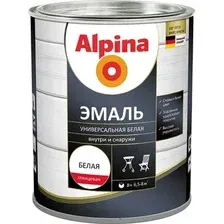 Эмаль Alpina Универсальная (белый глянцевый, 800г)