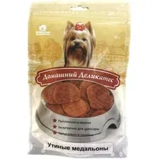 Лакомство для собак Домашний деликатес Утиные медальоны (85г)