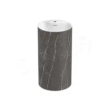Умывальник Wellsee Chalice Perfection 230624000 (45х45 / черный мрамор)