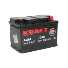 Автомобильный аккумулятор KRAFT AGM 105 R+