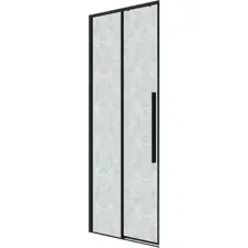 Душевая дверь Grossman Galaxy 80x195 1/2.K33.01.80.21.02 (черный матовый/стекло шиншилла)