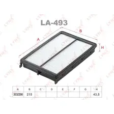 Фильтр воздушный LYNXAUTO LA-493