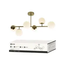 Светильник потолочный под лампу AURORA LUNA-6G9-LT 6xG9 матовые плафоны, латунный корпус IN HOME