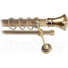 Карниз для штор Lm Decor Люксор 101 2р гладкий 25/16мм (антик, 1.6м)