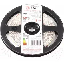 Светодиодная лента ЭРА LS2835-9.6-120-12-2700K-IP20-1 year-5m / Б0035596