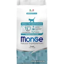 Сухой корм для кошек Monge Kitten Monoprotein Trout 10 кг