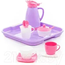 Набор игрушечной посуды Полесье Алиса на 2 персоны Pretty Pink 40589