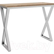 Барный стол Hype Mebel Амарион 120x40x110 (белый/дуб галифакс натуральный)