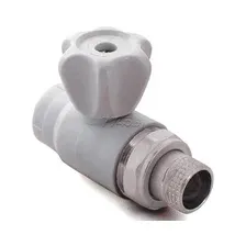 Кран шаровой ПП для радиатора 20х1/2" серый РосТурПласт (27903)