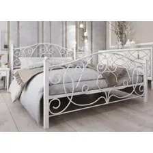 Кровать Князев Мебель Виктория 180x200 ВЯ.180.200.Б (белый муар)