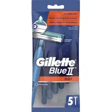Набор бритвенных станков Gillette Blue II Plus одноразовые (5шт)