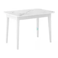 Стол обеденный DikLine  M120 White, белый мрамор