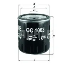 Масляный фильтр Mahle Knecht OC1063