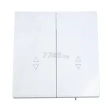 Выключатель двухклавишный проходной скрытый LEZARD Zima белый (704-0288-106QC)
