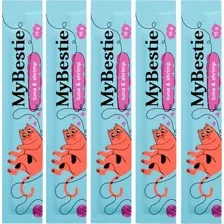 Лакомство для кошек MyBestie Тунец и Креветки (5x15 г)