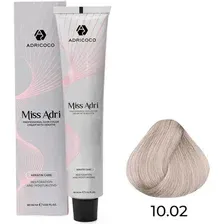 Крем-краска Adricoco Miss Adri 10.02 (100мл, платиновый блонд прозрачный фиолетовый)