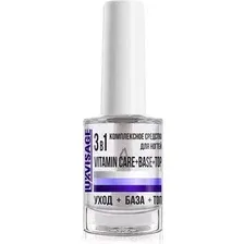 Лак Lux Visage 3 в 1 Vitamin Care+Base+Top