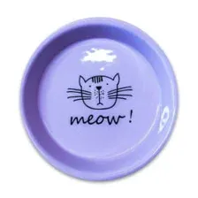 Миска Mr.Kranch керамическая для кошек MEOW! 200 мл сиреневая