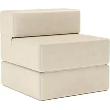 Бескаркасное кресло-кровать Mebel-Ars Алерия (бархат бежевый Star Velvet 6 Light Beige)