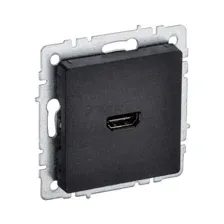 Розетка HDMI IEK Brite РHDMI-0-БрЧ черный (BR-H10-K02)