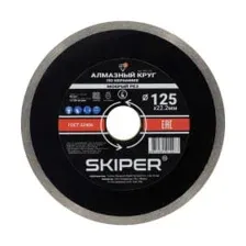 Диск алмазный 125х22 мм по керамике сплошной SKIPER 1982-125