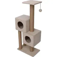 Комплекс Cat House двойной домик 1.27 (джут бежевый)