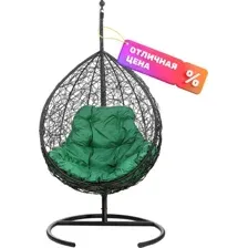Кресло подвесное BiGarden Tropica Black (зеленая подушка)