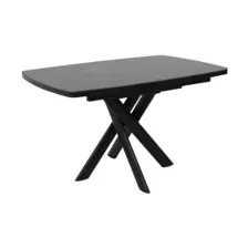 Стол раздвижной LEONEL-130 130(165)*85 STONE BLACK ST CER/черный
