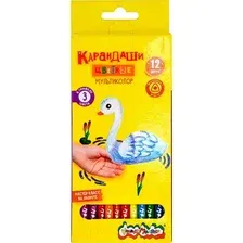 Набор цветных карандашей Каляка-Маляка КЦМКМ12 (3цв)