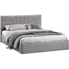 Кровать Трия Пандора с ПМ и заглушиной 160x200 Тип 1 (микрошенилл Relax Mocco)