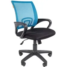 Офисное кресло CHAIRMAN 696 black (голубой)