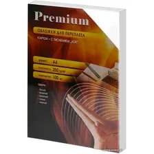 Картонная обложка для переплета Office-Kit LWA400250 A4 250 г/м2 100 шт (лен, белый)