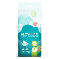 Подгузники-трусики Lovular Sweet Kiss детские XL 12-17 кг 36шт
