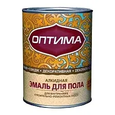 Эмаль Оптима Для пола 0.9 кг (красно-коричневый)