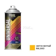 Эмаль аэрозольная унивресальная светло-желтый INRAL Universal Enamel 400 мл (26-7-6-040)