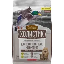 Корм для собак Деревенские лакомства Холистик Премьер, для мини-пород, утка/рис, 7 кг