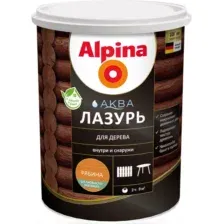 Лазурь для древесины Alpina Аква (900мл, рябина)