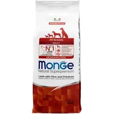 Сухой корм для собак Monge All Breeds Adult Monoprotein Lamb with Rice and Potatoes (для взрослых с ягненком, рисом и картофелем) 12 кг