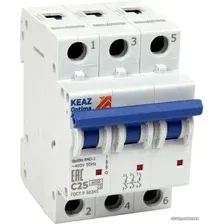 Выключатель автоматический КЭАЗ 3P C 63А 6кА OptiDin BM63-3C63-УХЛ3 260802