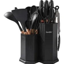 Набор кухонных приборов Sonifer SF-1188A (черный)